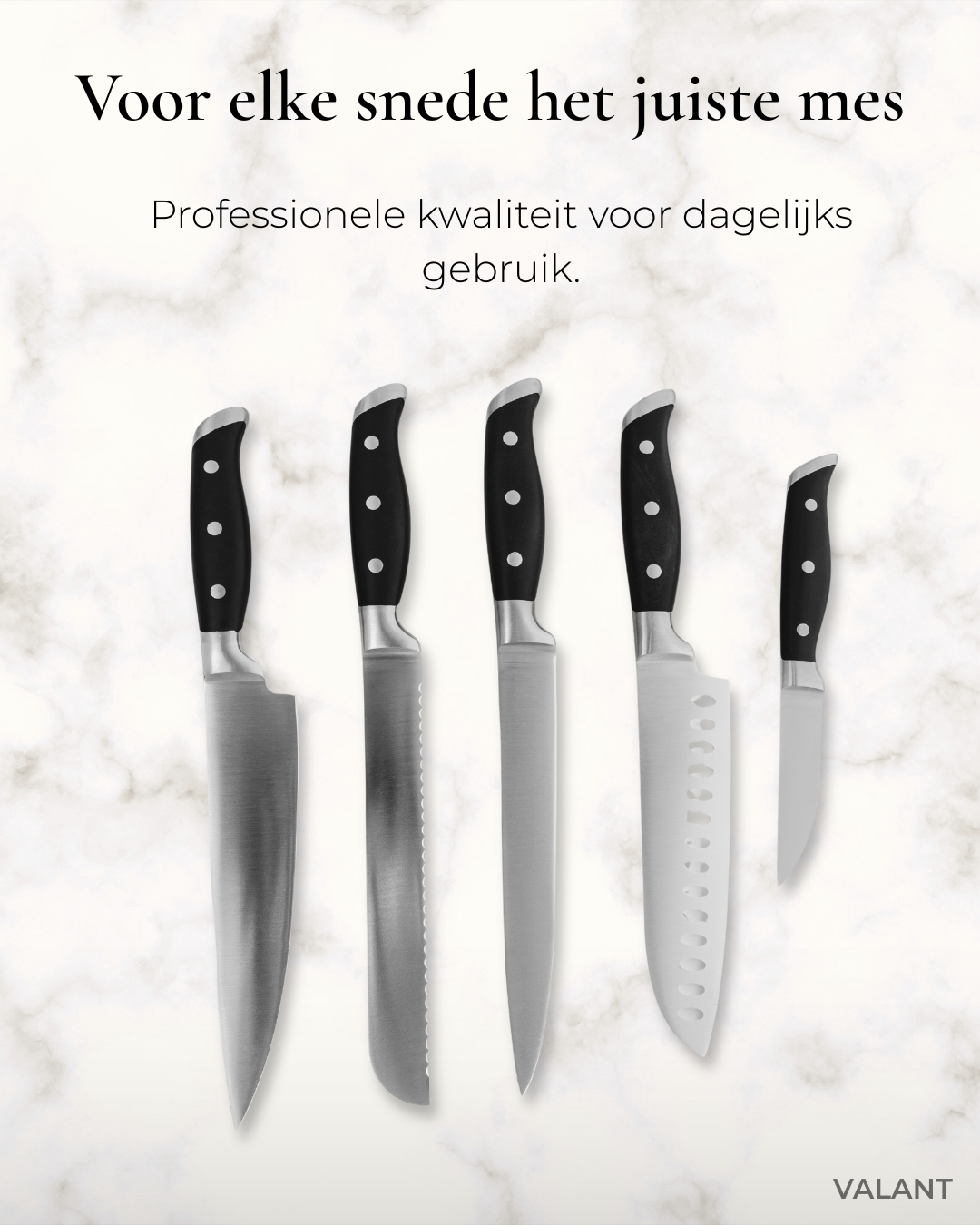 VALANT™ Bamboe Snijplank Set met Weegschaal & Messenset
